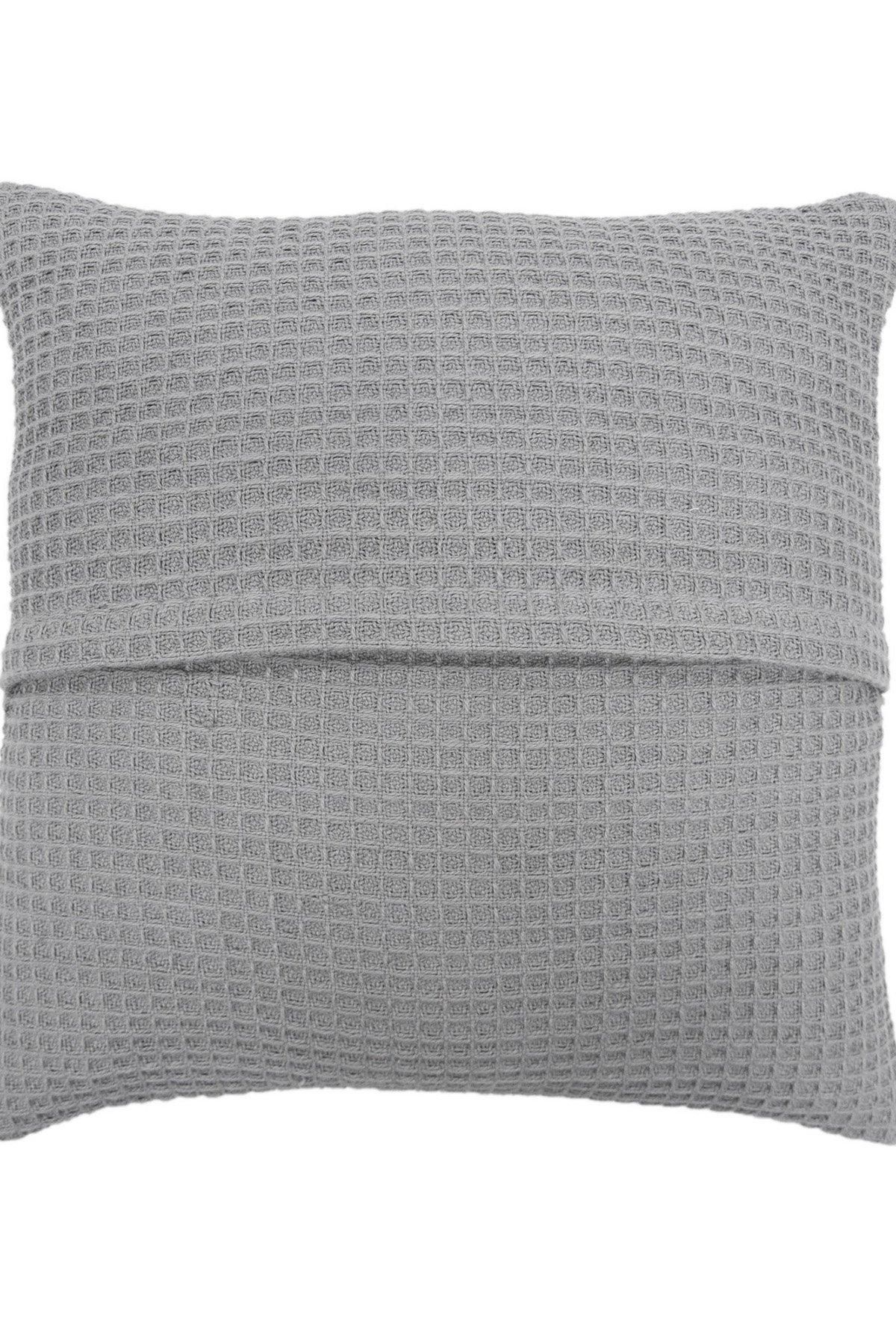 Appletree 'Bruges' Filled Cushion With Geo Waffle Texture in Silver 2