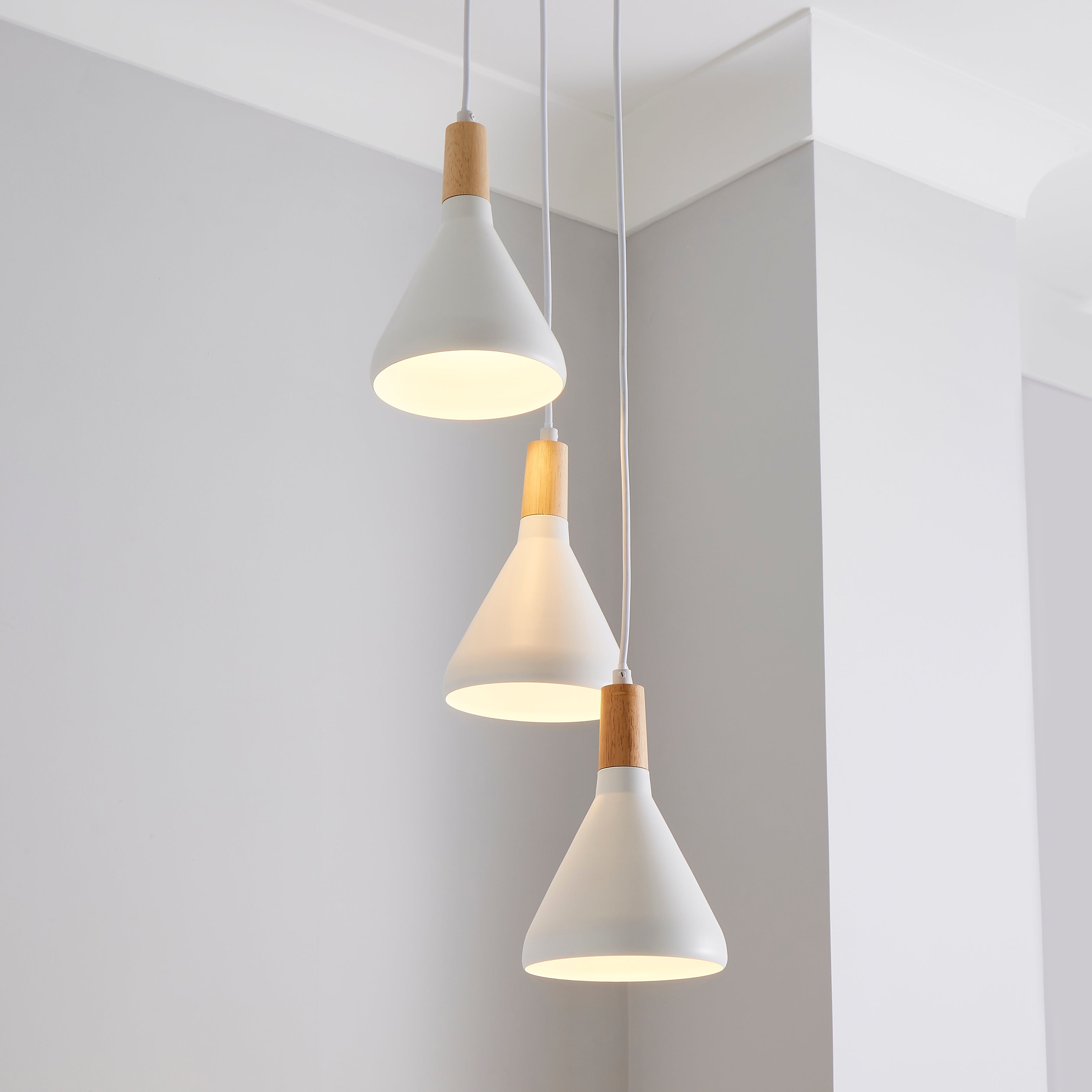 Wolston 3 Light Cluster Ceiling Fitting White