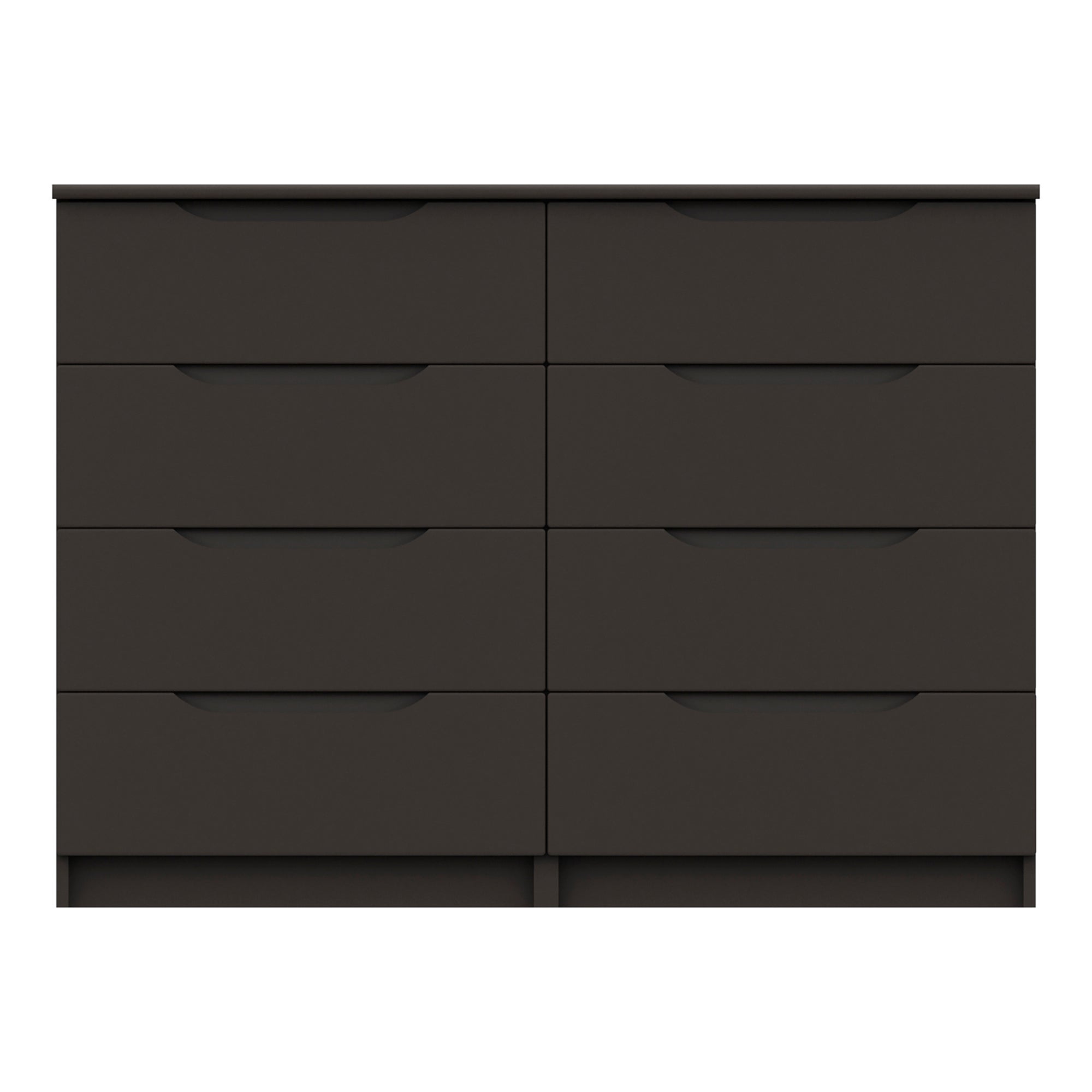Legato Graphite Gloss 8 Drawer Wide Chest Black