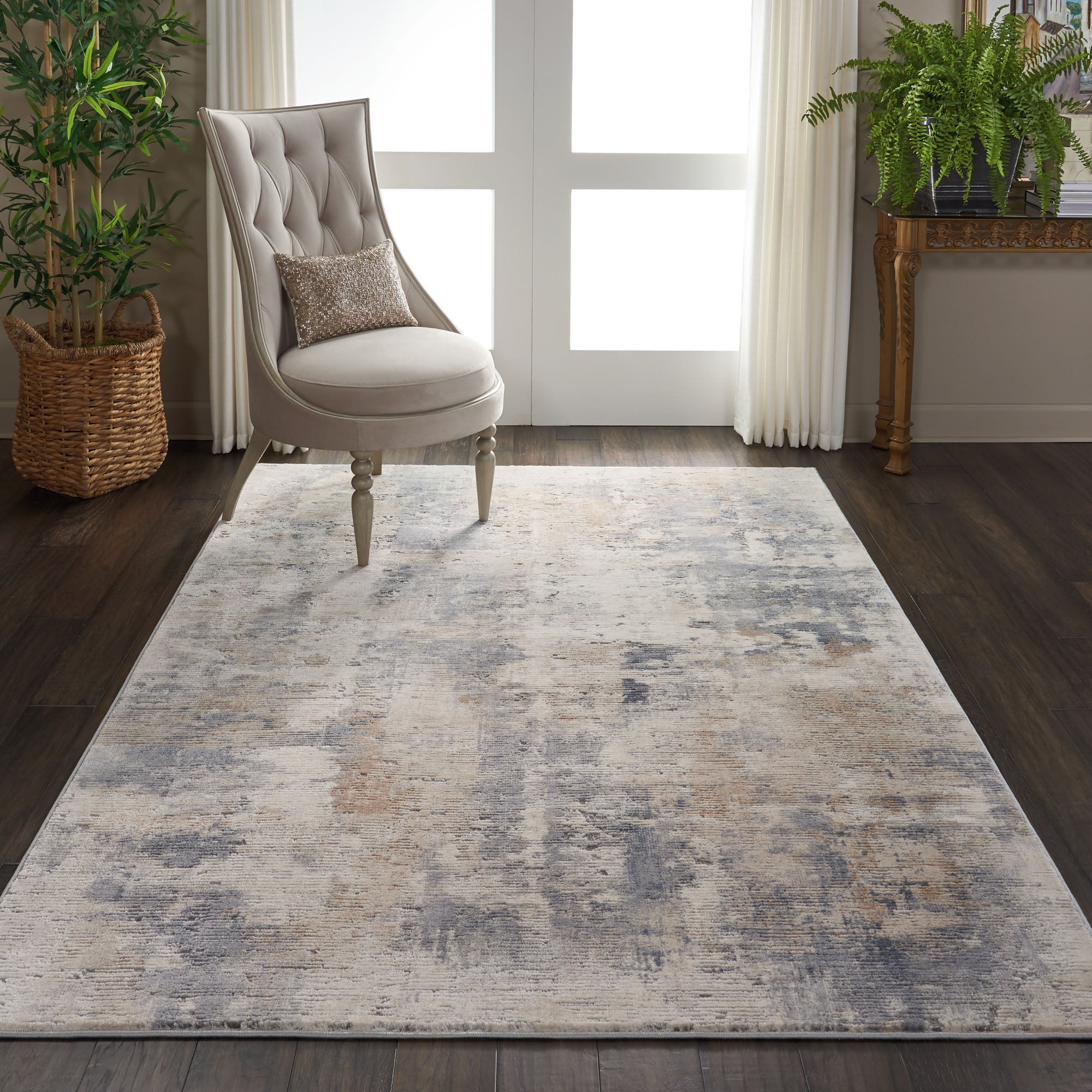 Rustic Textures 5 Rug Beige, Pink and Grey