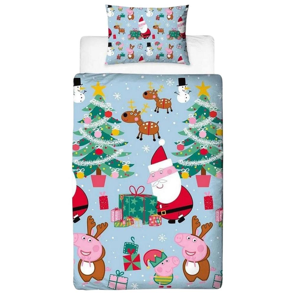 Peppa Pig Santa Reversible Duvet Set in Blue