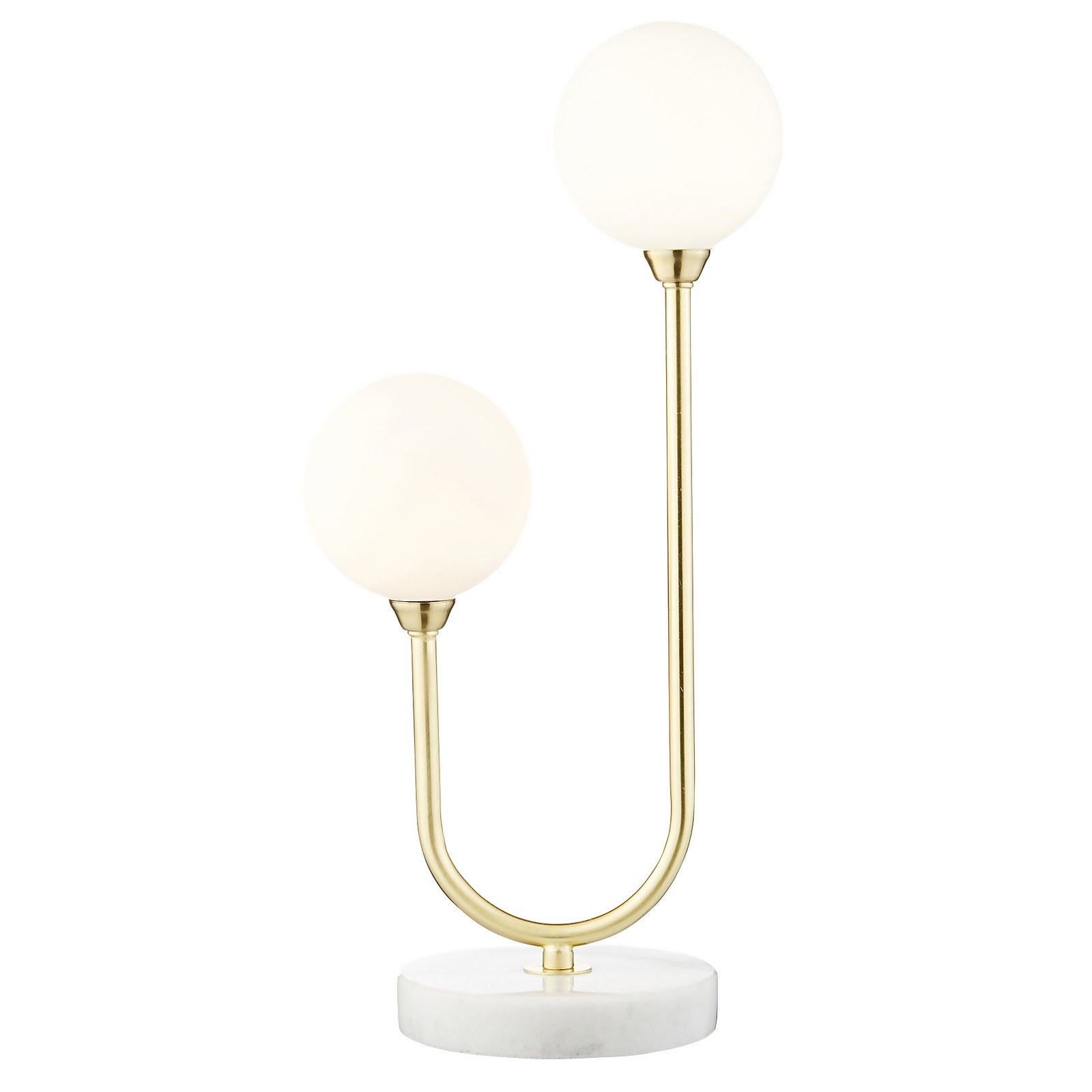 Delta Marble Table Lamp - Brass & Opal