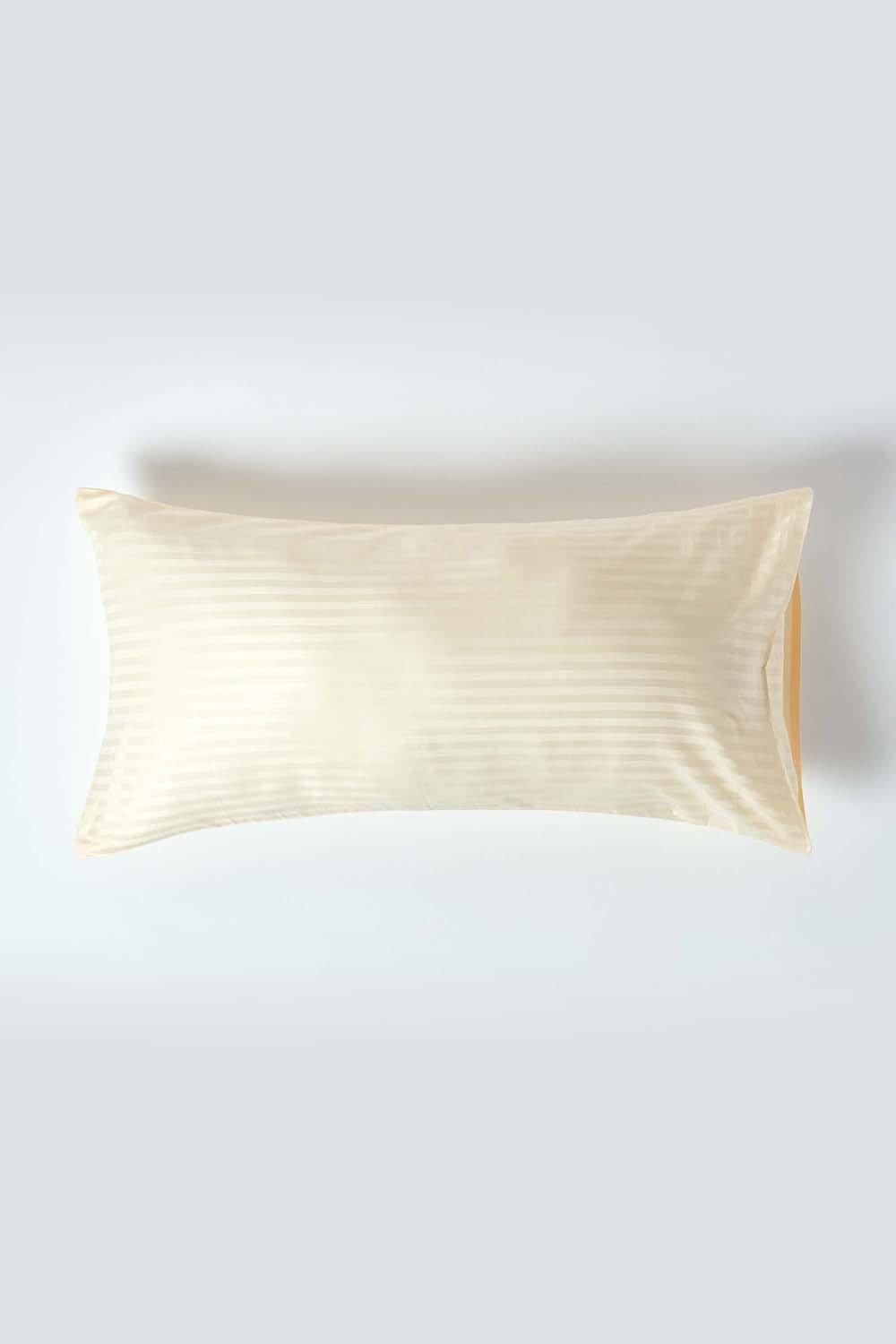 Homescapes Egyptian Cotton Ultrasoft Housewife Pillowcase 330 TC, King Size in Bright Yellow