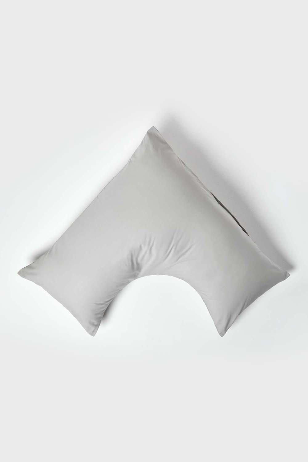 Homescapes Egyptian Cotton V Shaped Pillowcase 200 TC in Silver