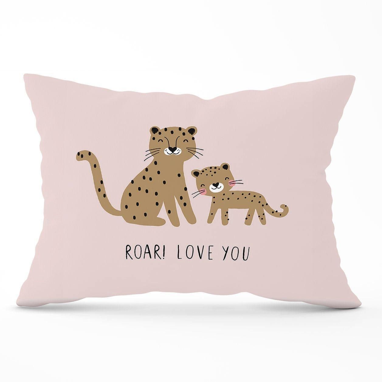Warren Reed - Designer Roar Love You Cushions in Pink