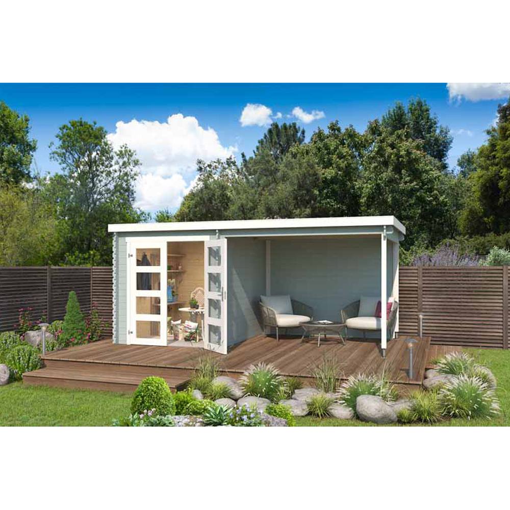 Lasita Maja Ltd Long Beach-Log Cabin, Garden Room, Home Office L492.2xW254.9xH216.6 cm in Light Tan 5