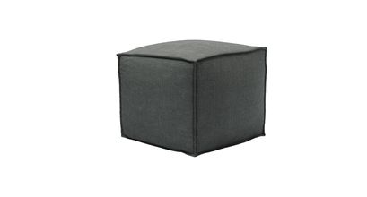 Isaac Small Square Footstool in Wells Norfolk Cotton - sofa.com