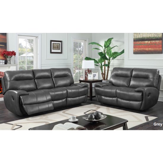 Orionis Recliner 2 Seater And 3 Seater Sofa Suite In Grey