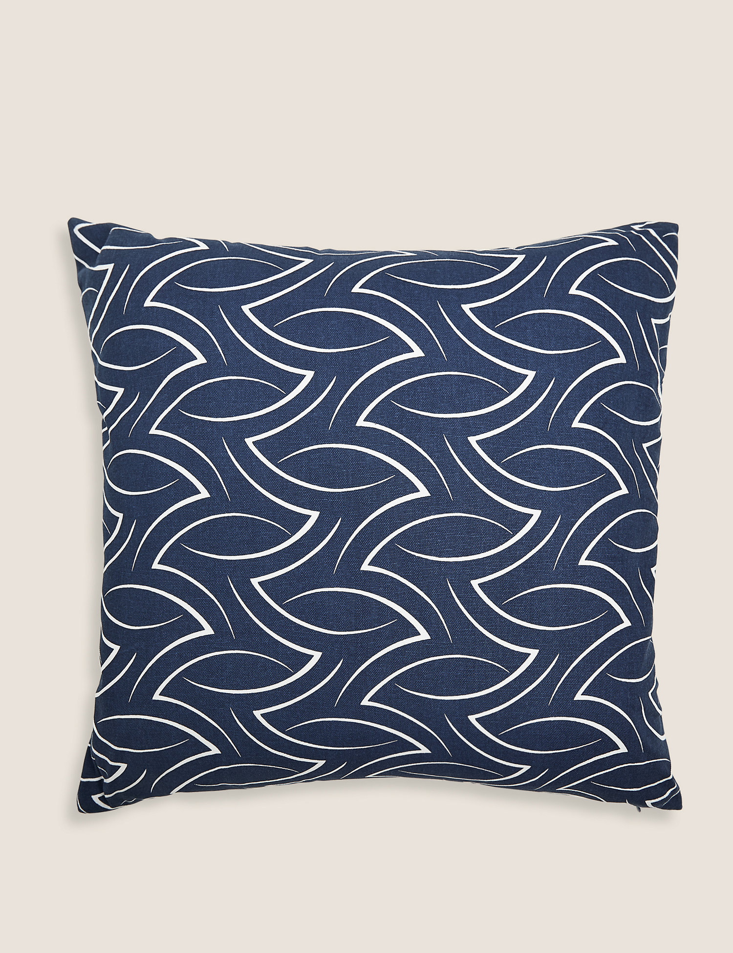 M&S Pure Cotton Swirl Geometric Cushion