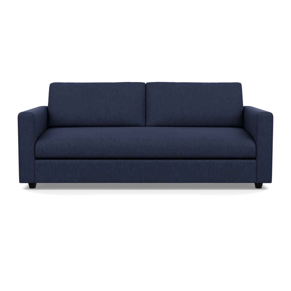 Heal's Nimbus II 4 Seater Sofa Smart Linen Mix Navy Black Feet
