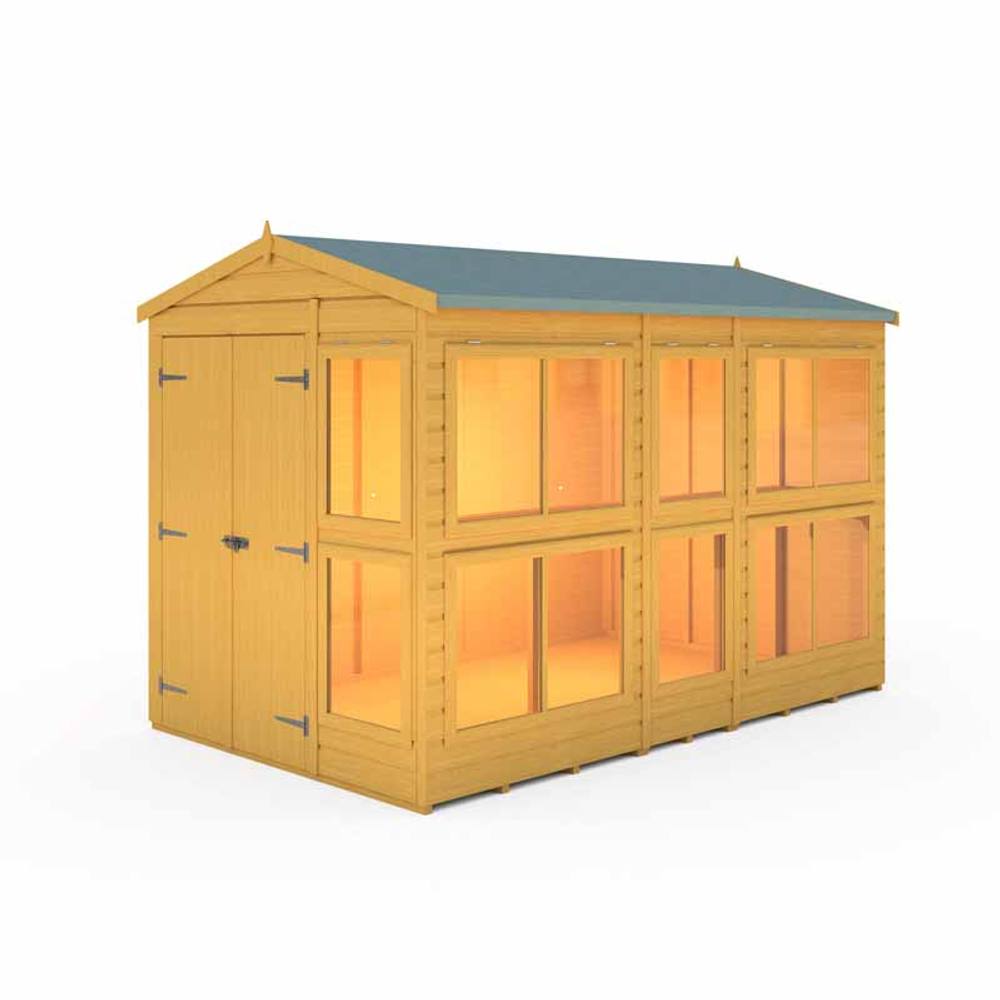 Shires Sun Hut 6 x 10 Feet Potting Shed - L298 x W185.8 x H214.6 cm in Brown 2