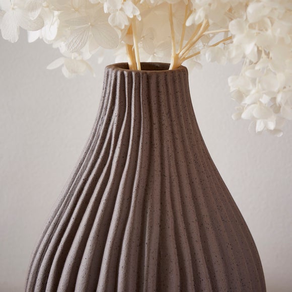 Ribbed Stone Bottle Vase 2