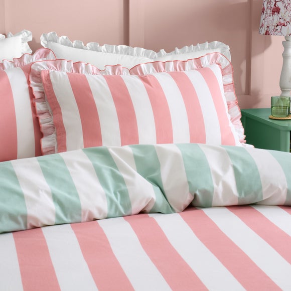 Emmy Frilled Stripe 100% Cotton Standard Pillowcase Pair 2