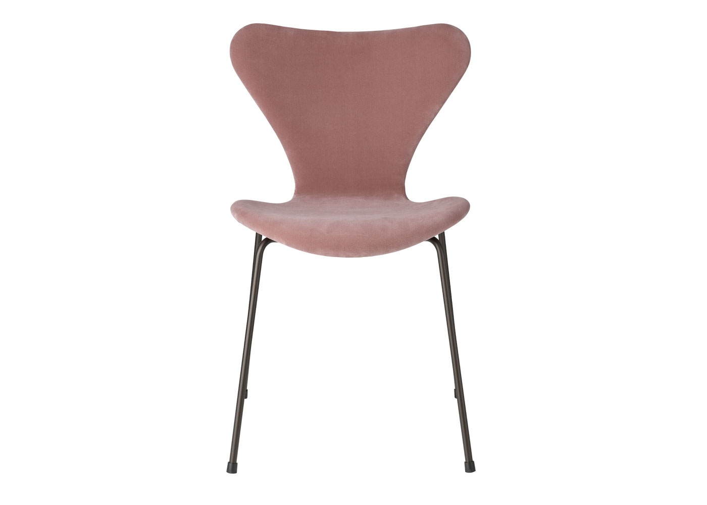 Fritz Hansen Series 7 Chair Upholstered Velvet Misty Rose