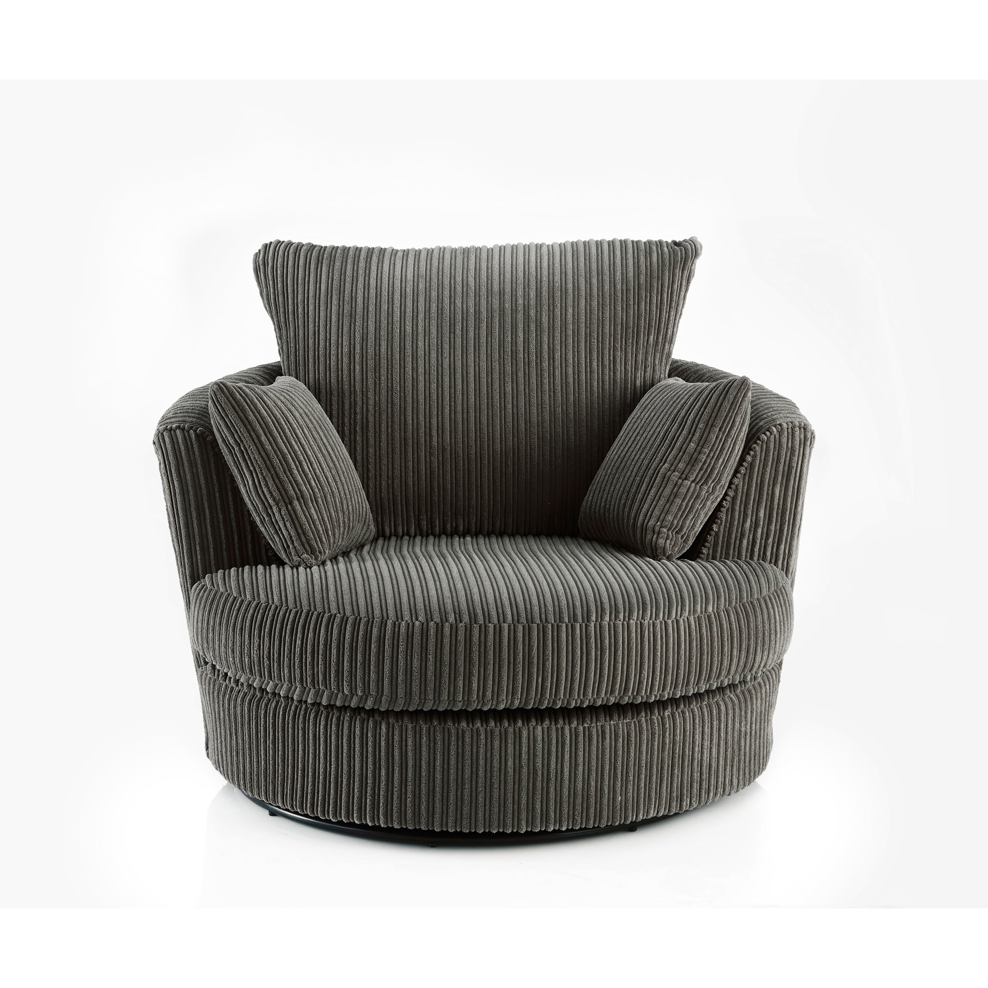 Champ Fabric Swivel Chair Charcoal