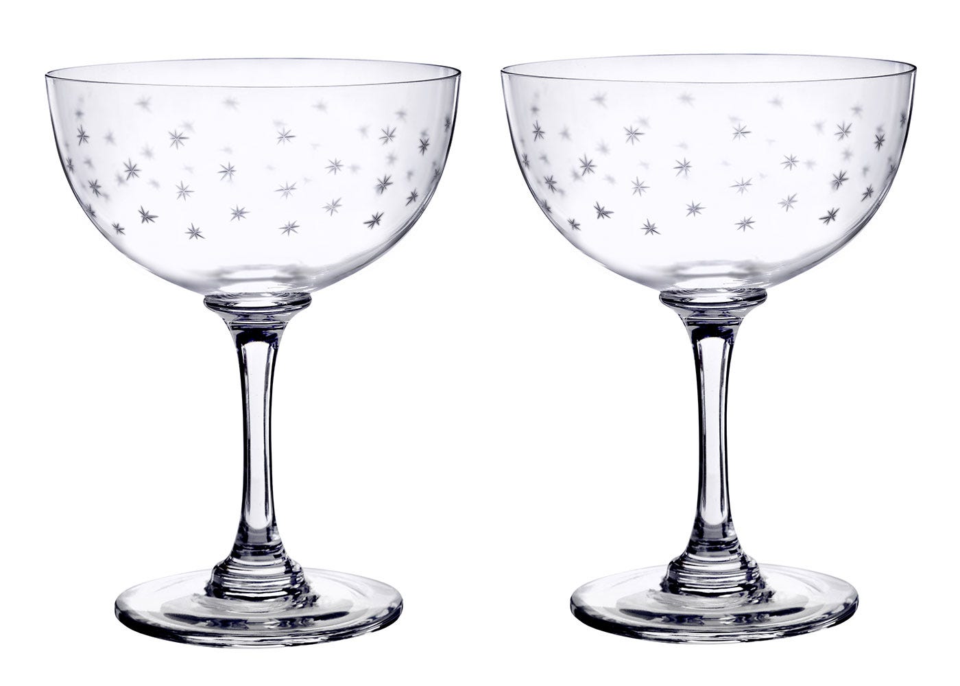 The Vintage List Champagne Saucers Stars Set of 2