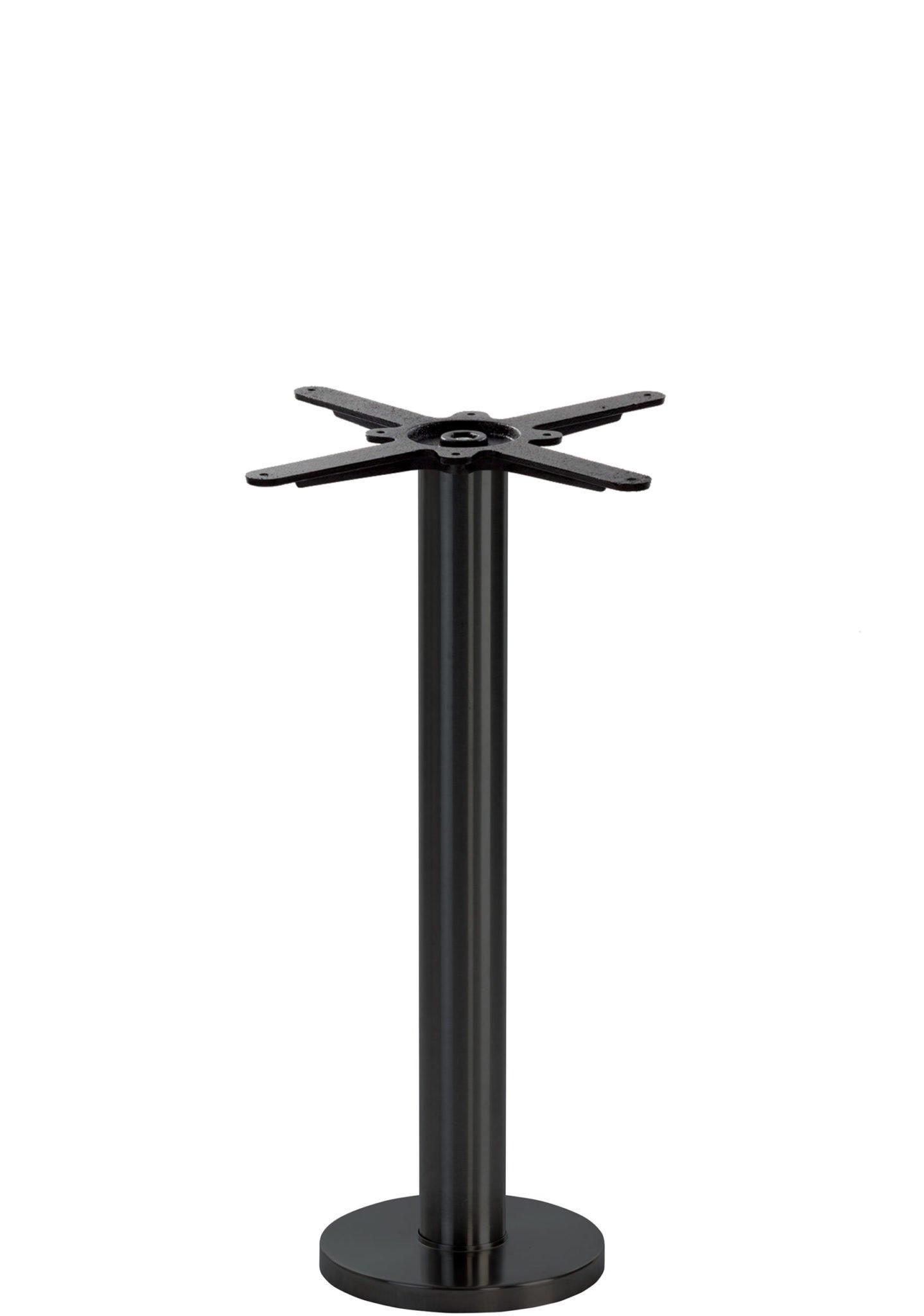 netfurniture Black Round Floor Fixed Table Base - Height - 730 Mm