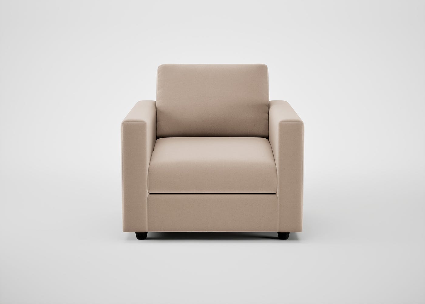 Heal's Nimbus II Armchair Smart Velvet Pebble Black Feet