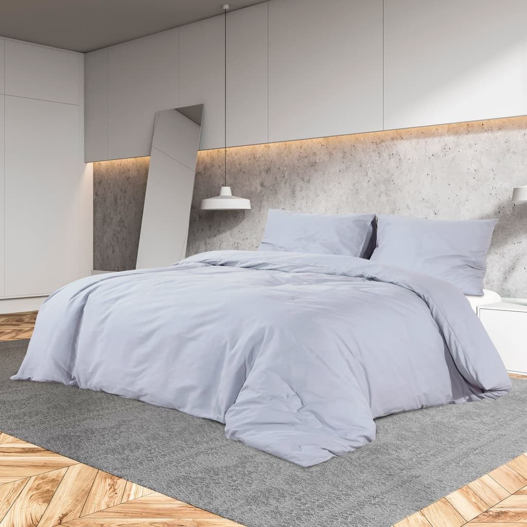 Berkfield Home Duvet Cover Set Grey 200x200 cm Light-weight Microfiber