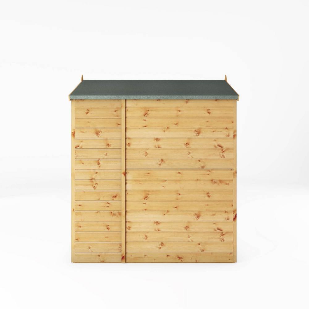Mercia 6 x 4 Feet Shiplap Apex Windowless Shed - L181.4 x W129.1 x H217.1 cm in Brown 3