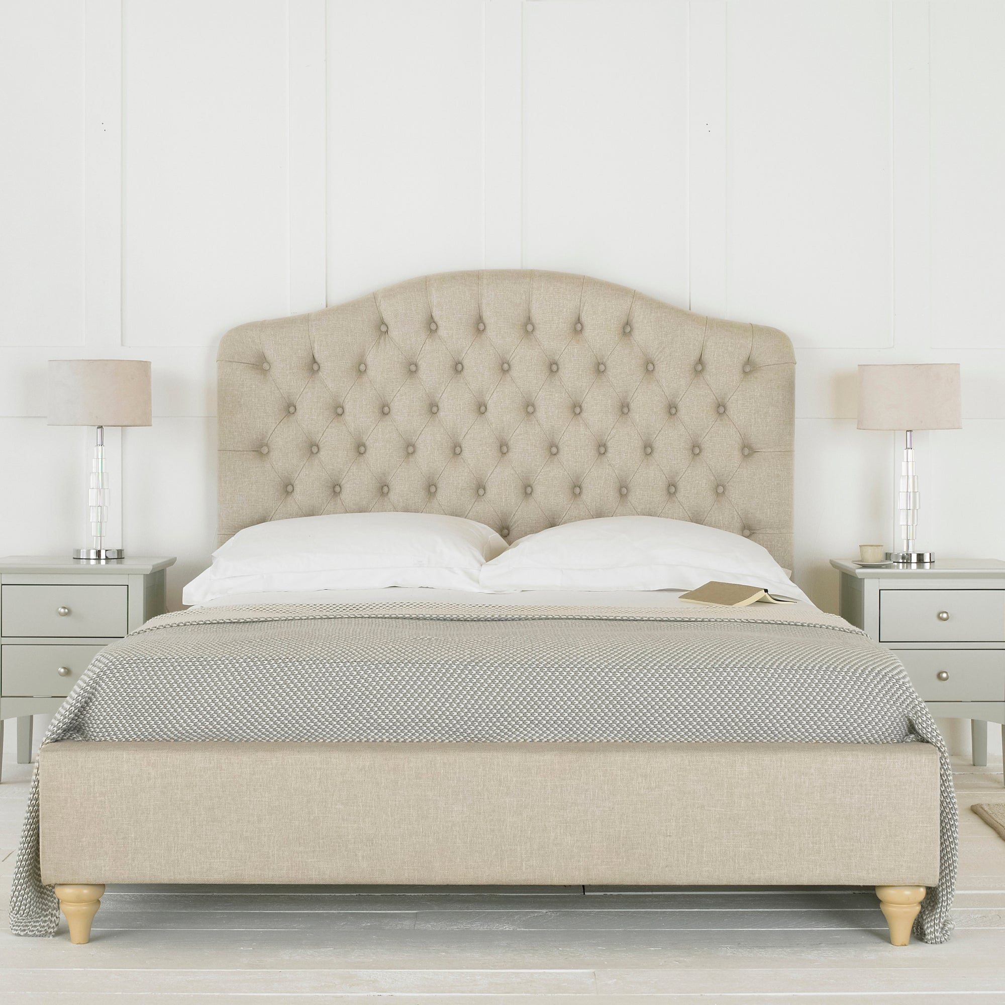 Balmoral Chesterfield Bed Frame Beige