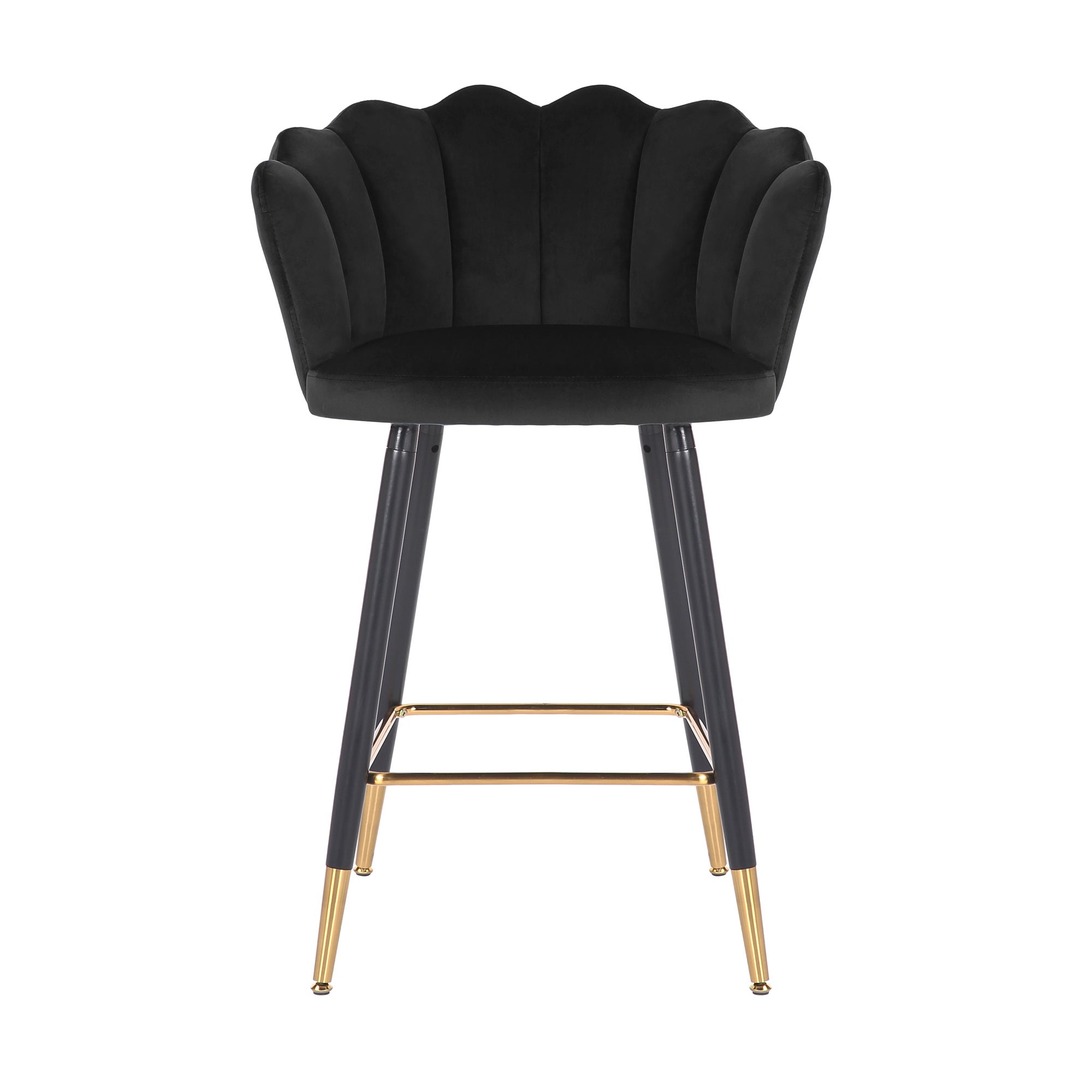 Vivian Velvet Bar Stool Black