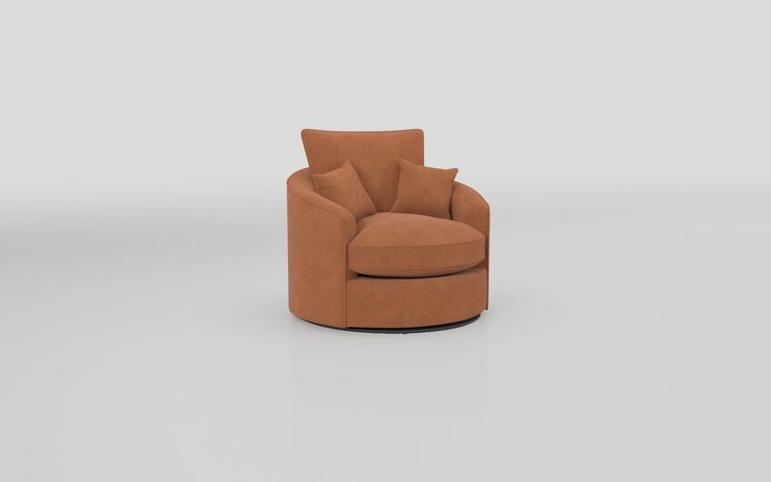 Orange Fabric Paisley Twister Chair