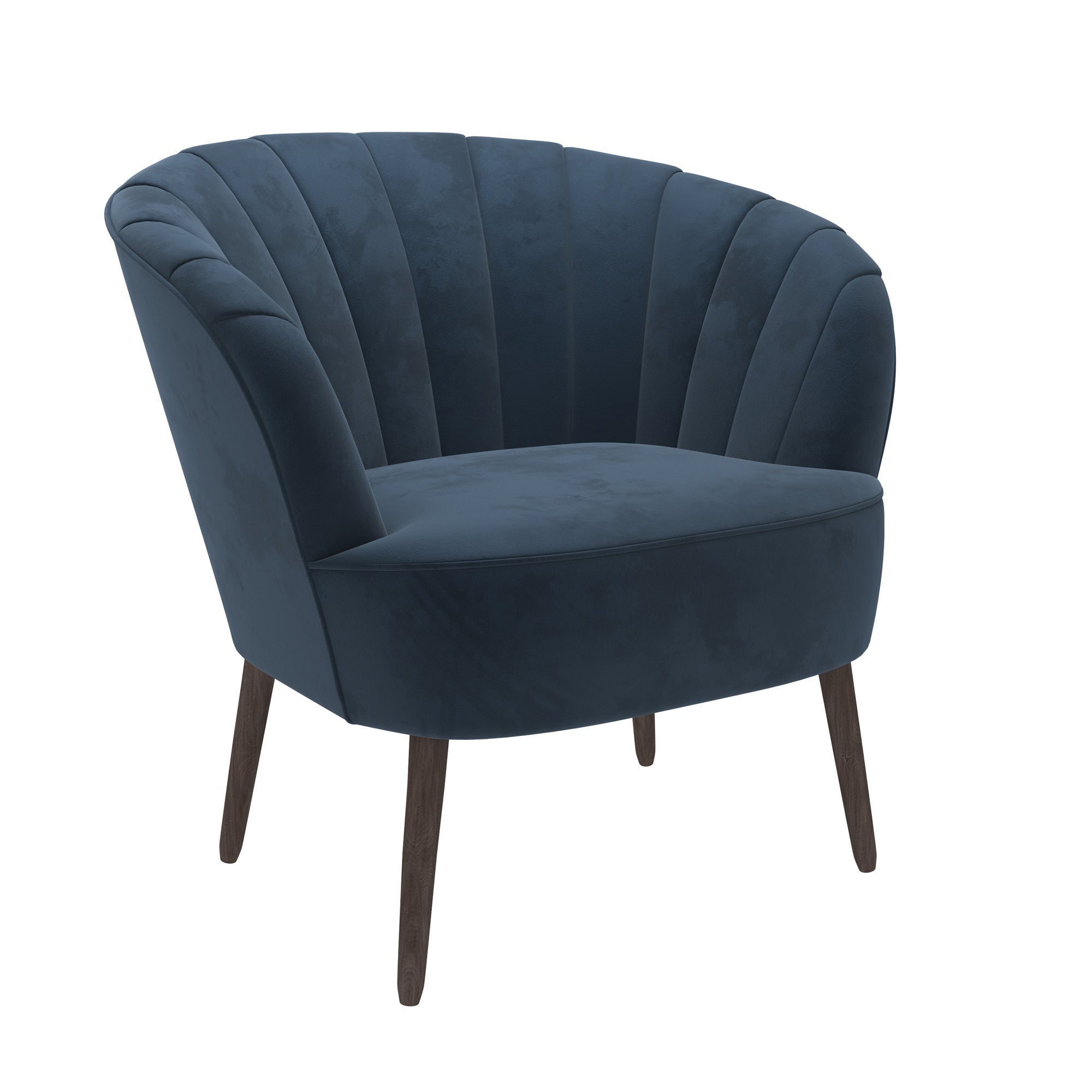 Rosalie Velvet Shell Chair Blue