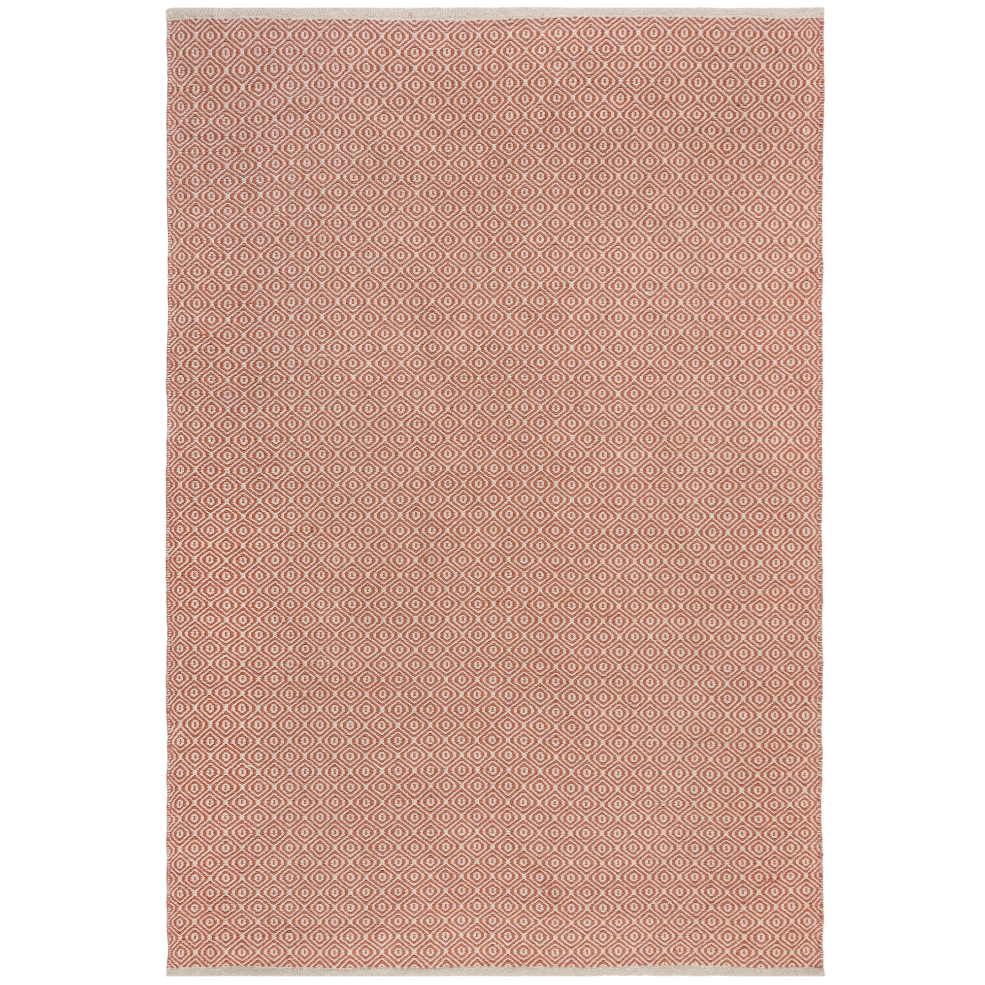 Diamond Weave Rug Red and White