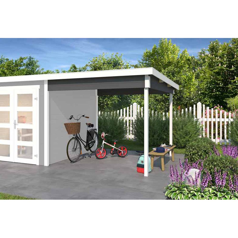 Lasita Maja Ltd Zambezi anbau 250x250-Log Cabin, Garden Room, Home Office - H211 cm in Natural 3