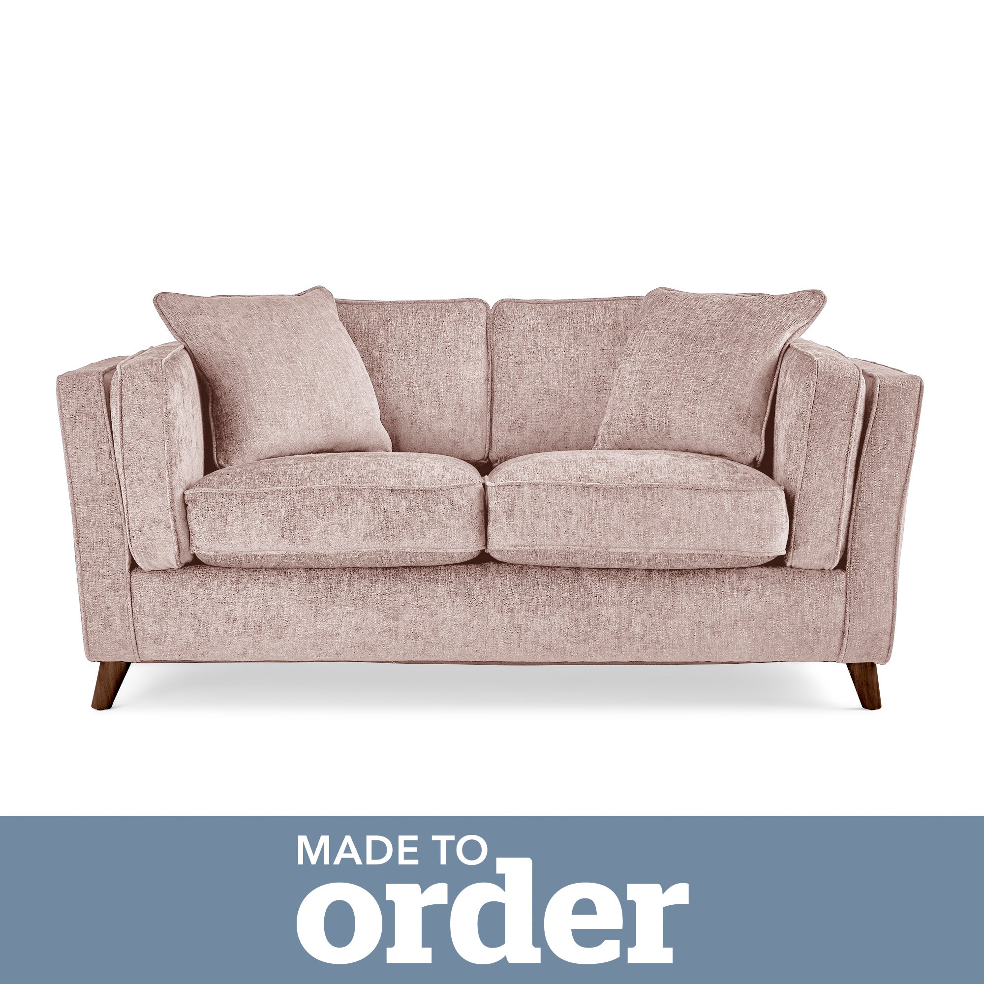 Arabella 2 Seater Sofa Luxury Chenille Premium Chenille Rosewood