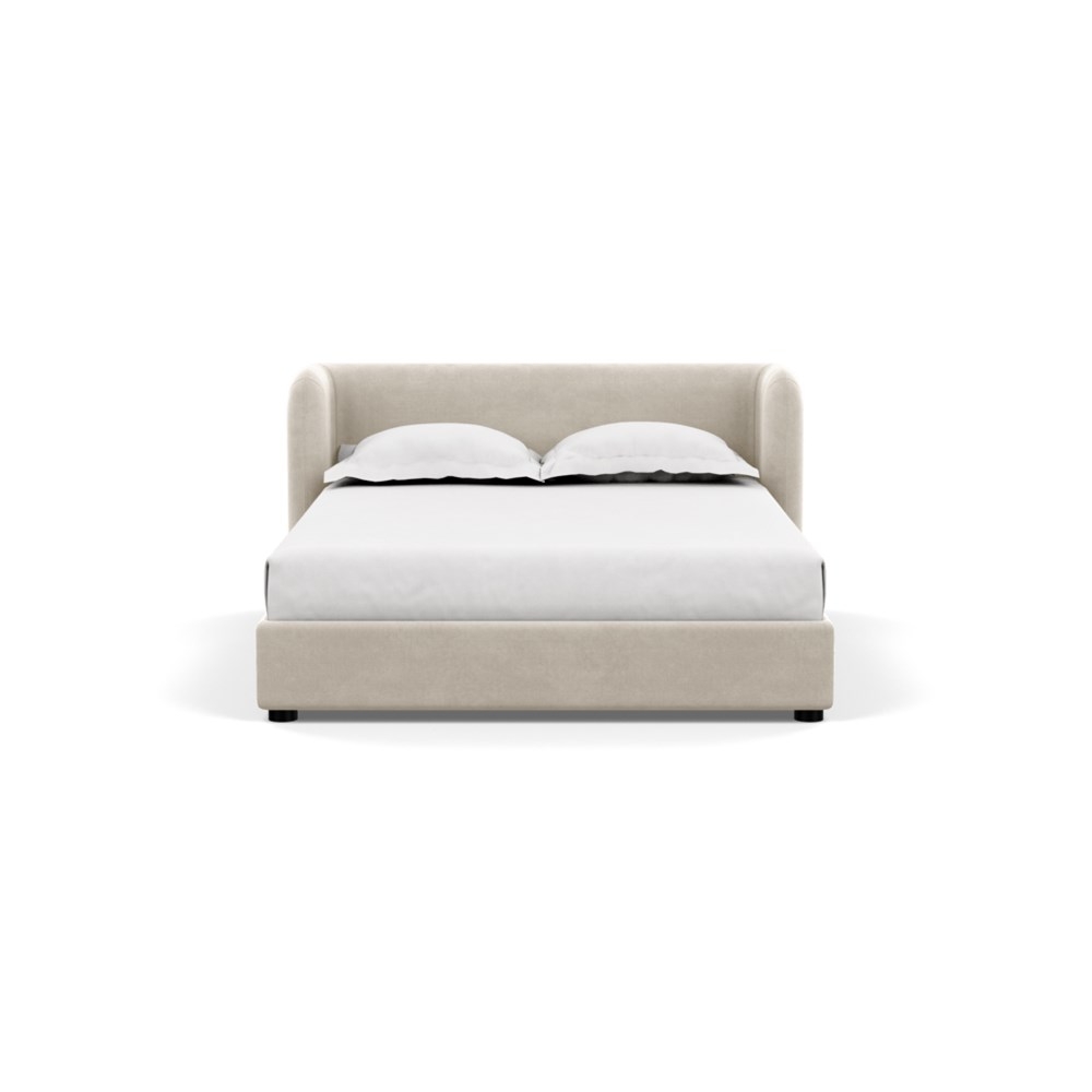 Heal's Group Bed Double Linen Hessian