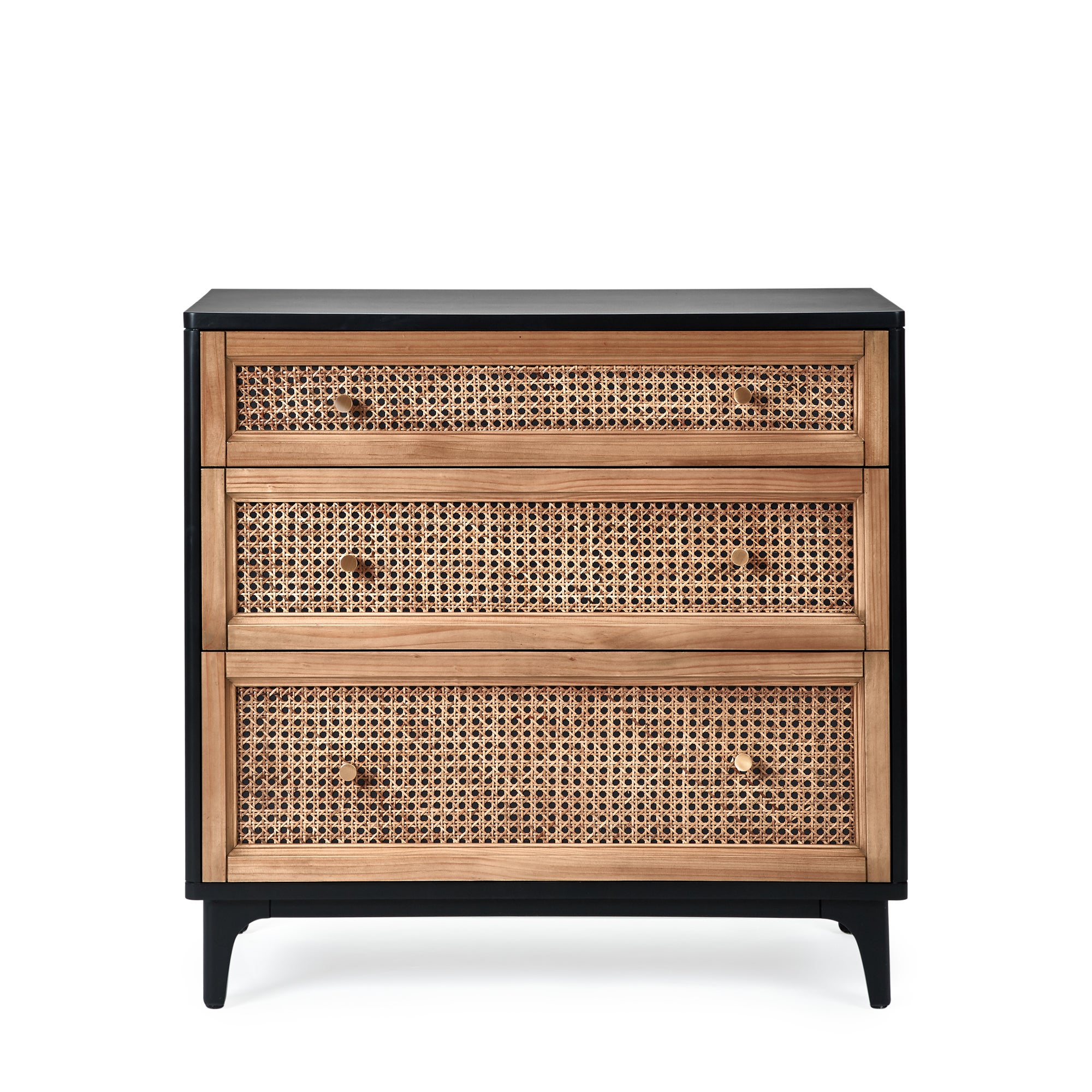 Franco 3 Drawer Chest Black and Brown