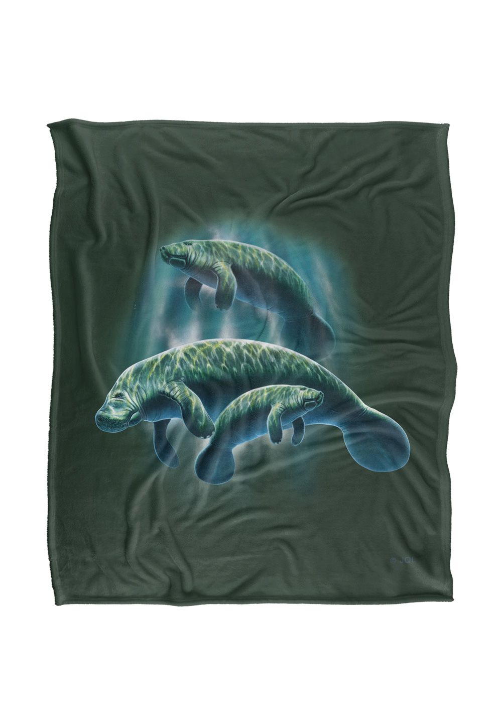 JQ Licensing Manatees Silky Touch Super Soft Throw Blanket 152 X 127 cm in White