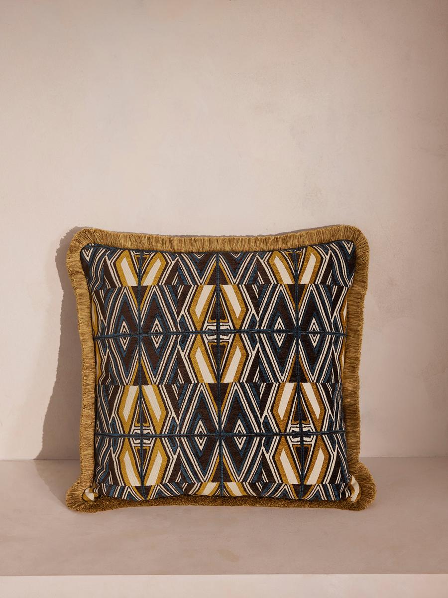 Aspen Square Cushion, Ochre