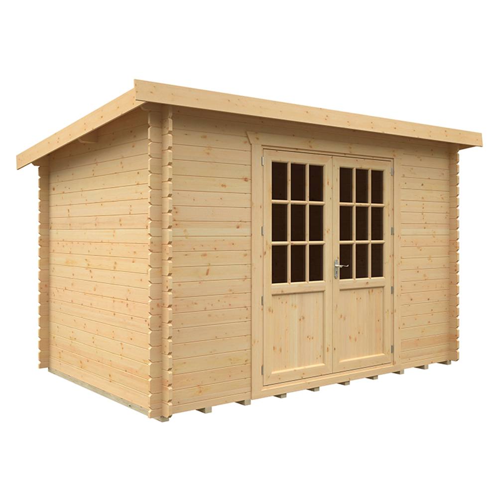 Buttercup Farm 12x8 The Kingsley 28mm Cabin - L355 x W235 x H232.8 cm in Natural