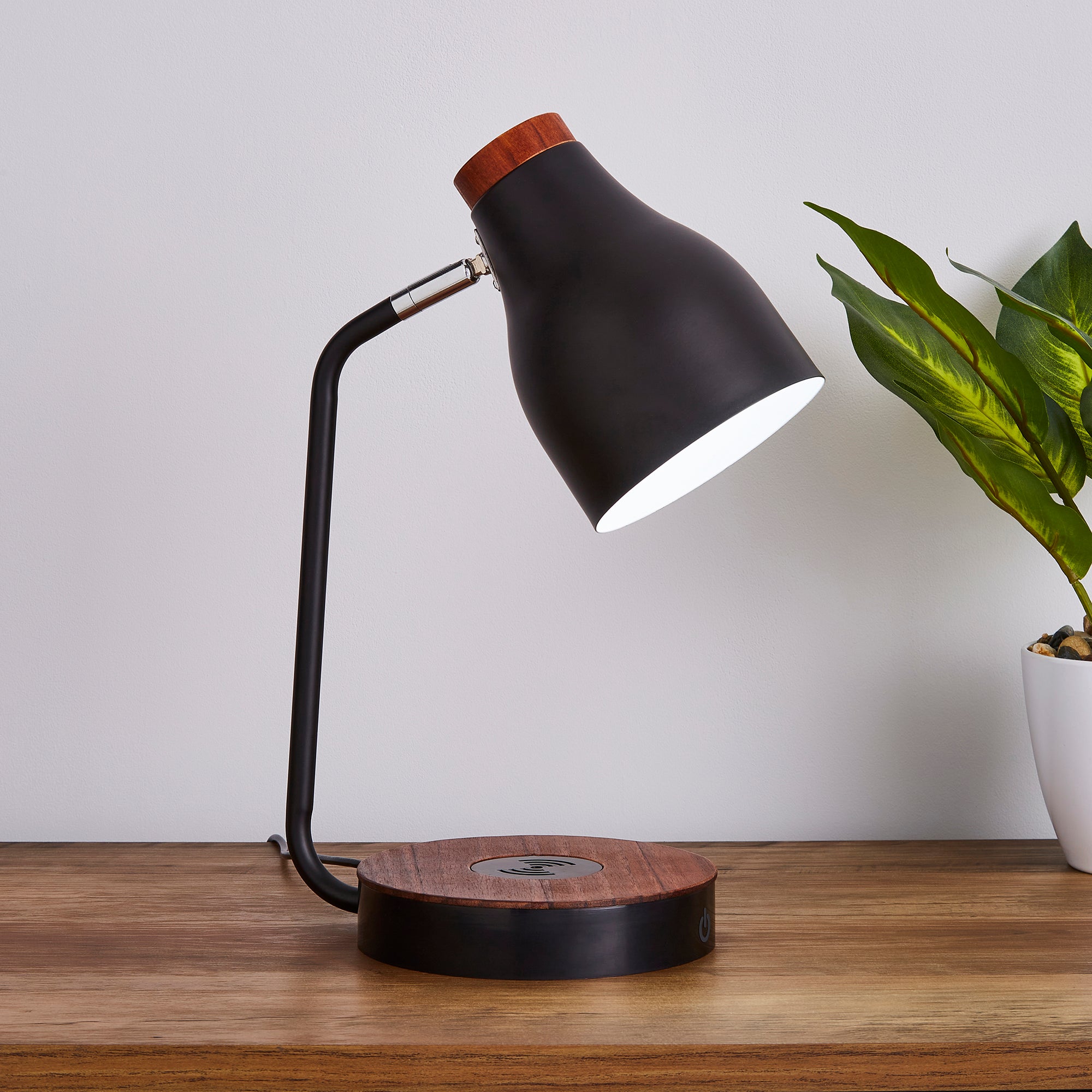 Imogen Phone Charging Desk Lamp Black