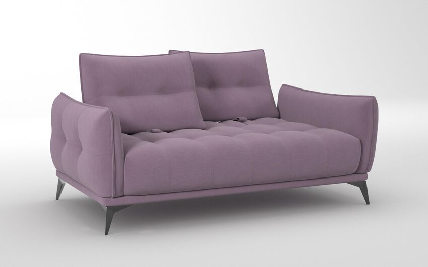 Purple Fabric Ostellato 2 Seater Sofa with Adjustable Back Rest