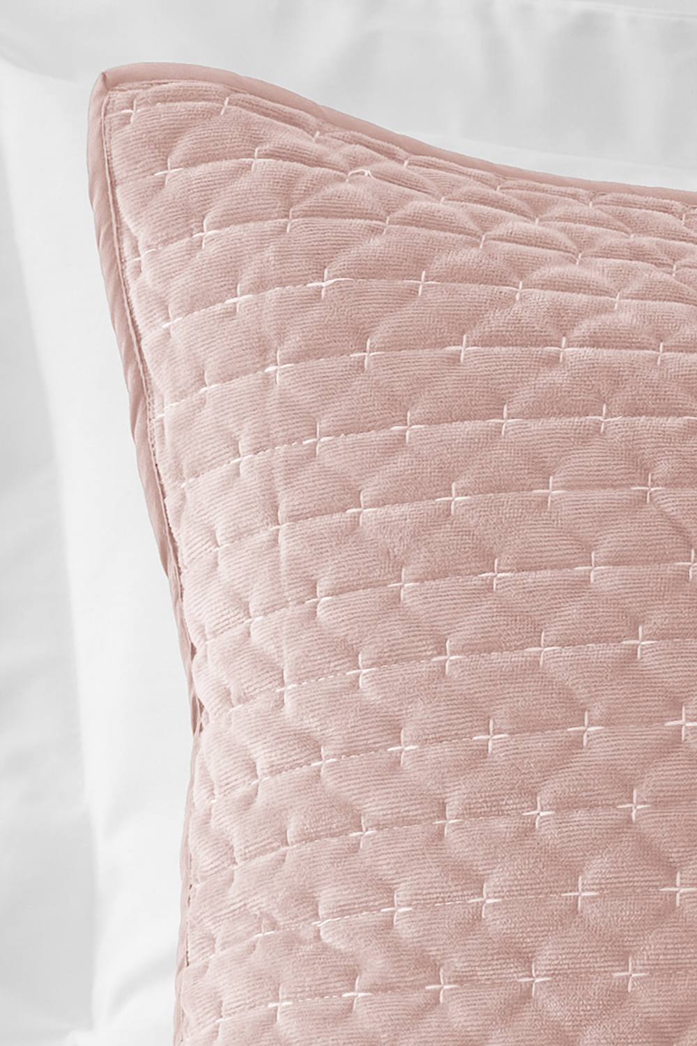 Bianca 'Attica Velvet' Embroidered Pillow sham Pair in Pink 2