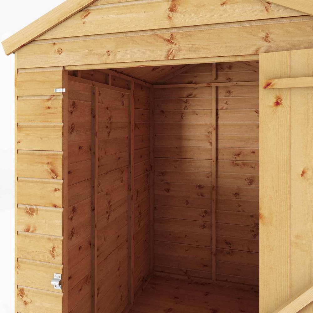 Mercia 6 x 4 Feet Shiplap Apex Windowless Shed - L181.4 x W129.1 x H217.1 cm in Brown 4