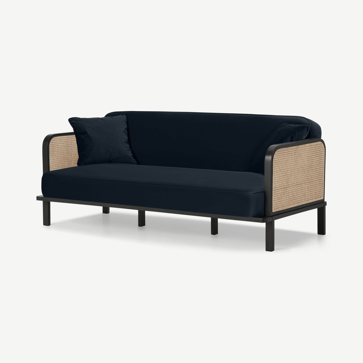Toriko Click Clack Sofa Bed, Twilight Blue Velvet