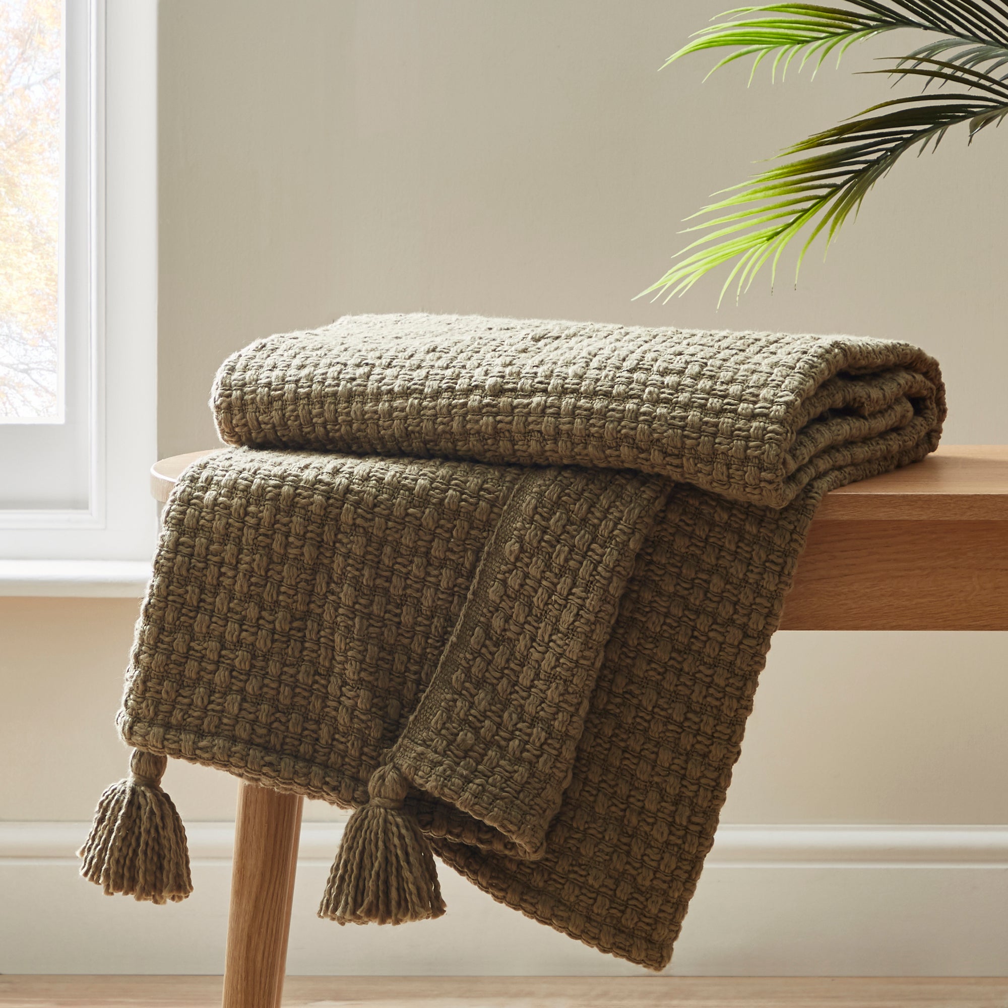 Ludlow Olive Throw Green