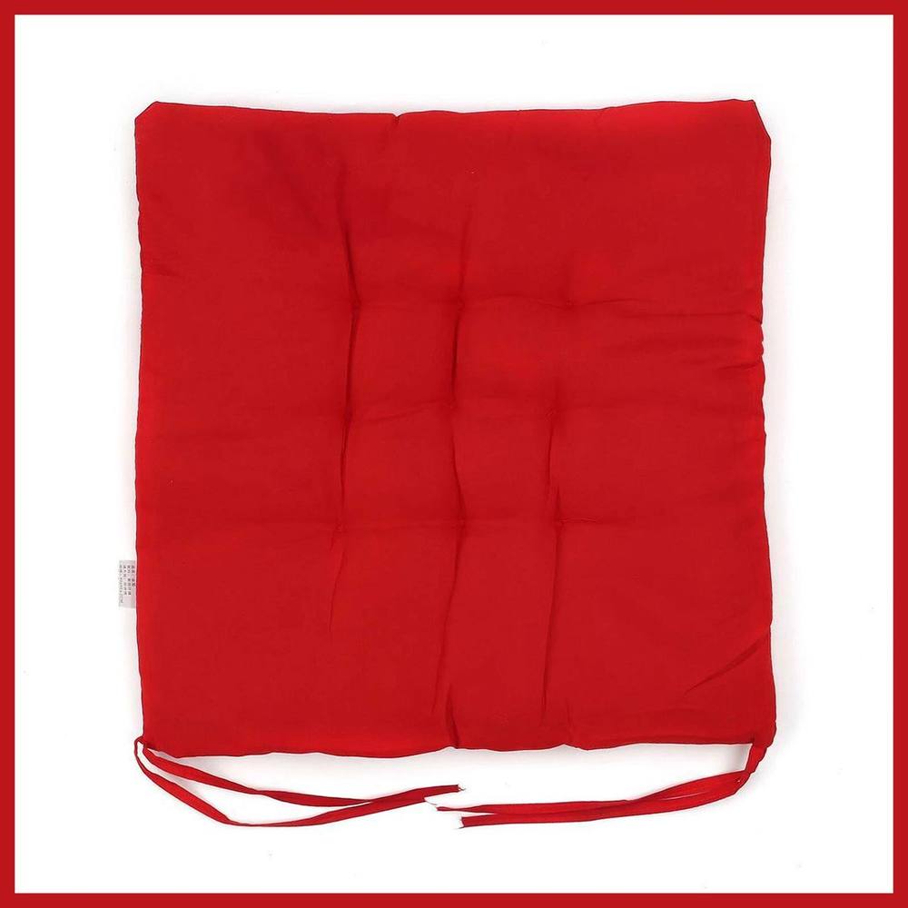 Kelvenix red 4X Chair Seat Pads Cushions Tie on Dining