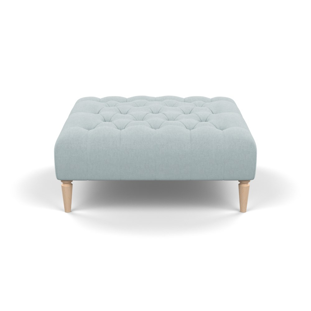 Heal's Balmoral Ottoman Brushed Cotton Mist Natural Feet