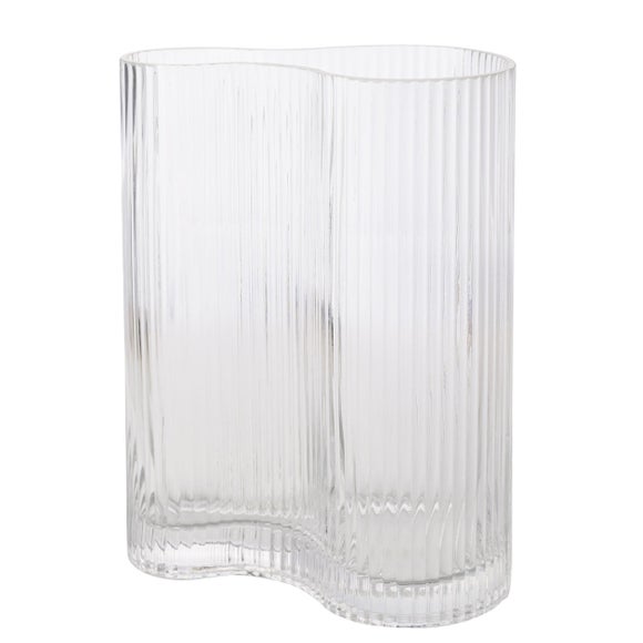 Hestia Ribbed Glass Vase 1