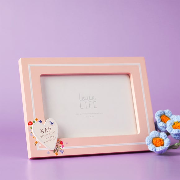 Love Life Nan Heart Photo Frame