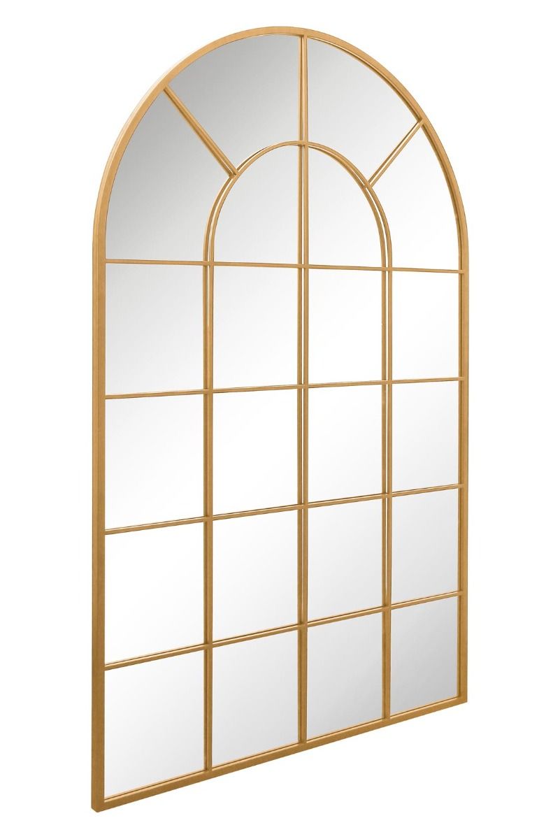 MirrorOutlet Gold Framed Arched Window Leaner/Wall Mirror 75" X 47" (190x120CM) 5