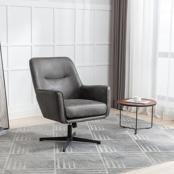 Image Furnishings Felicia Faux Leather Swivel Chair