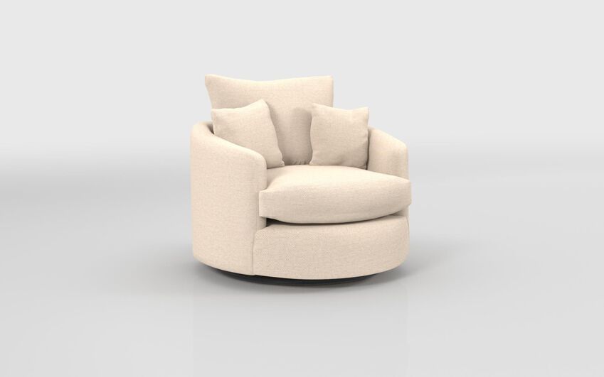White Fabric Edale Twister Chair