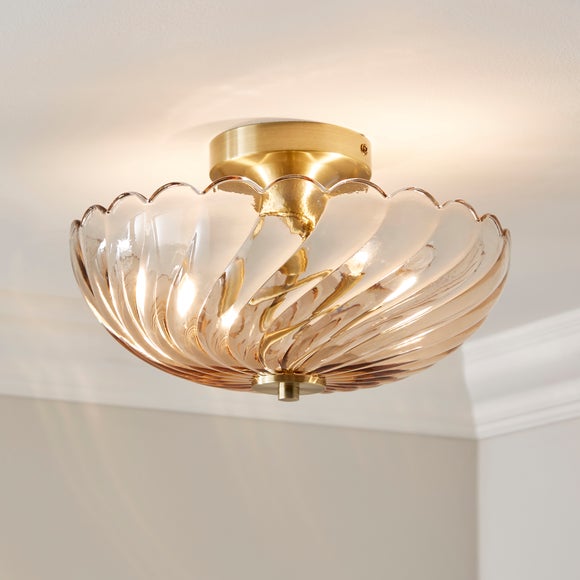 Lucille 2 Light Semi Flush Ceiling Light